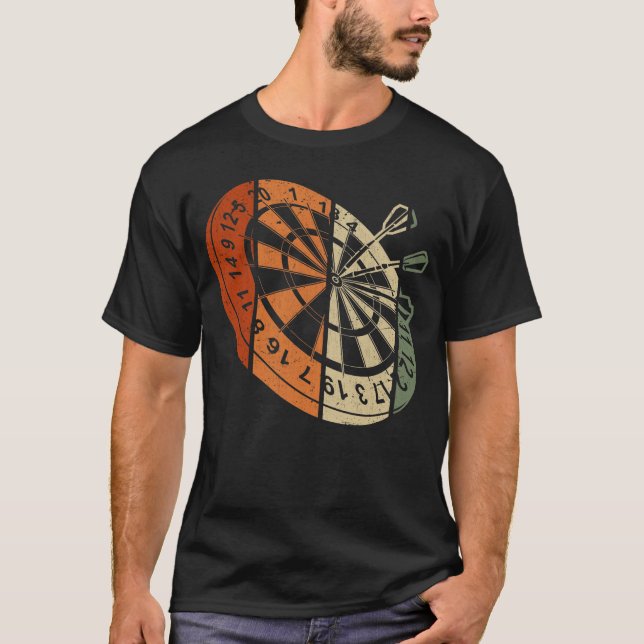 Camiseta Dardos Retro Dartboard Bullseye (Frente)