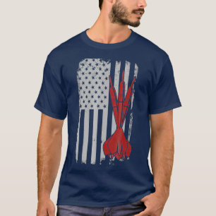 Camiseta Dardos T Shirt Vintage Bandeira Americana para Dar