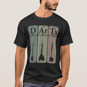 Camiseta Dardos Tabela Periódica Elementos Jogador de Dardo
