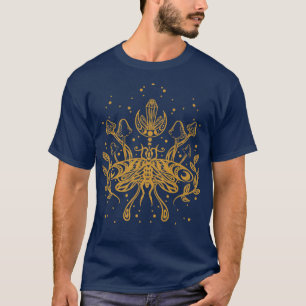 Camiseta Dark Academia Crystals Mushrooms Moon Phases Moth