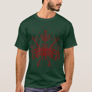 Camiseta Dark Academia Crystals Mushrooms Moth Moon Phases 