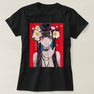 Camiseta Dark Aesthetic Anime Girl Art