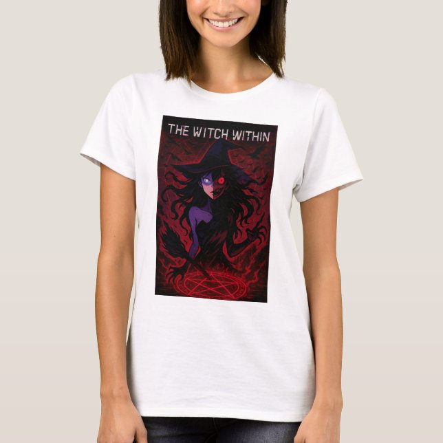 Camiseta Dark Anime Witch – The Witch Within Horror (Frente)