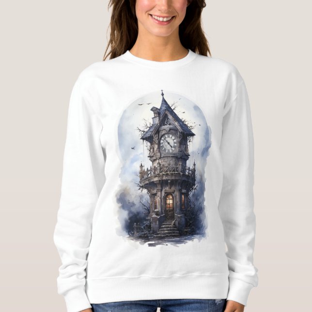 Camiseta Dark Enchanted Castle Halloween Illustration (Frente)