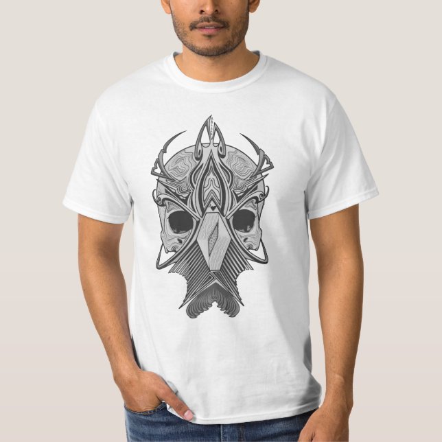 Camiseta Dark Ethereal Warrior Mask Illustration (Frente)