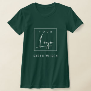 Camiseta Dark Forest Green Business Acrescente seu logotipo