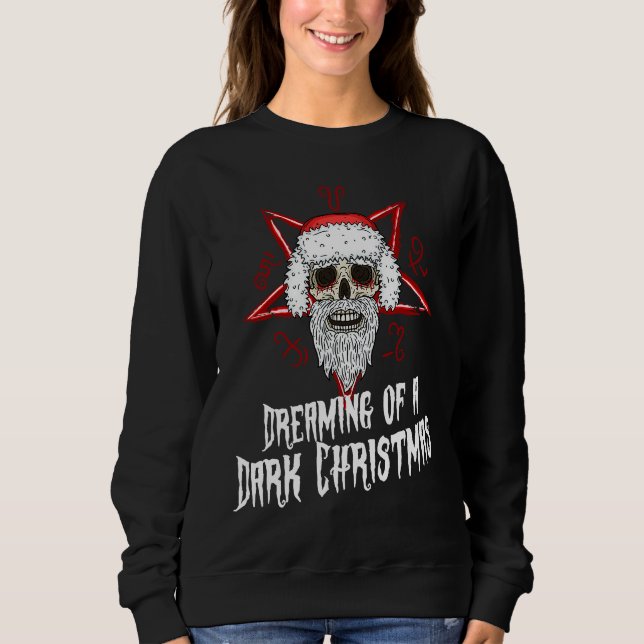 Camiseta Dark Gothic Christmas Krampus Santa Devil Worshipe (Frente)