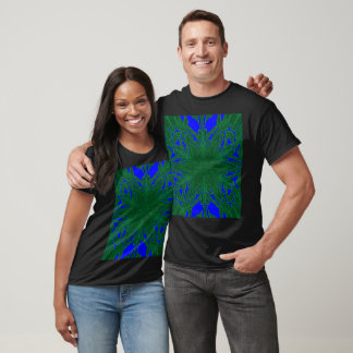 Camiseta Dark Green in Deep Blue Jasmine Bohemian Floral