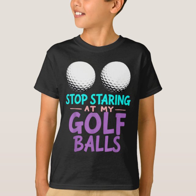 Camiseta Dark Humor Stop Staring At My Golf (Frente)
