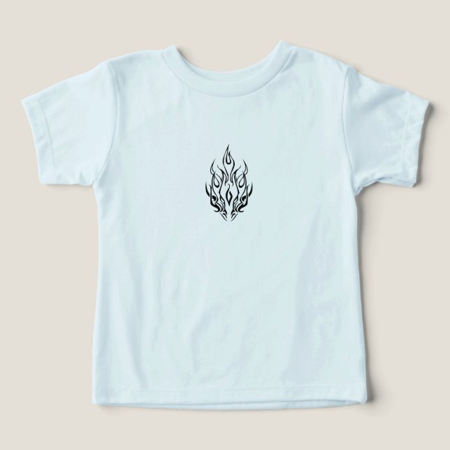 Camiseta Dark Tribal Flame Mask – Abstract Fire Art Design (Design frontal)