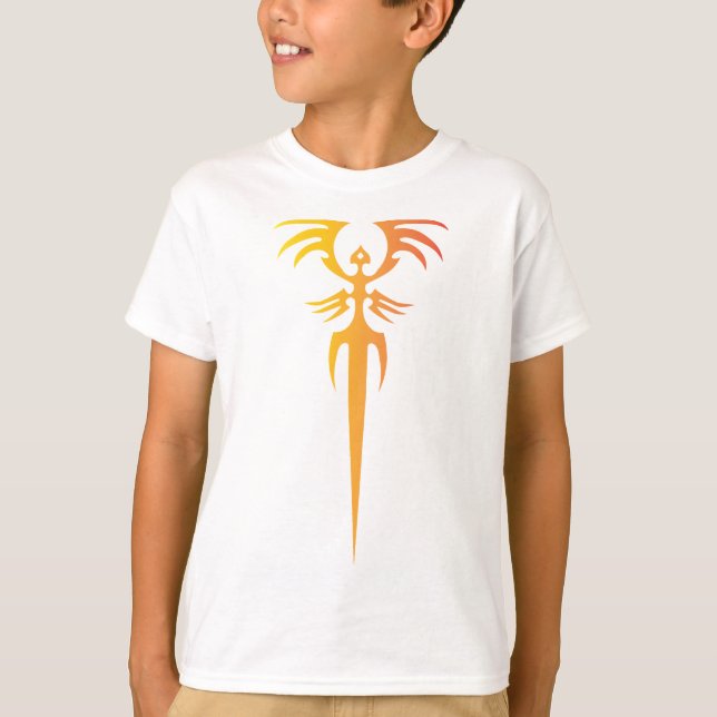 Camiseta Dark Tribal Phoenix Emblem – Mythic Symbol (Frente)