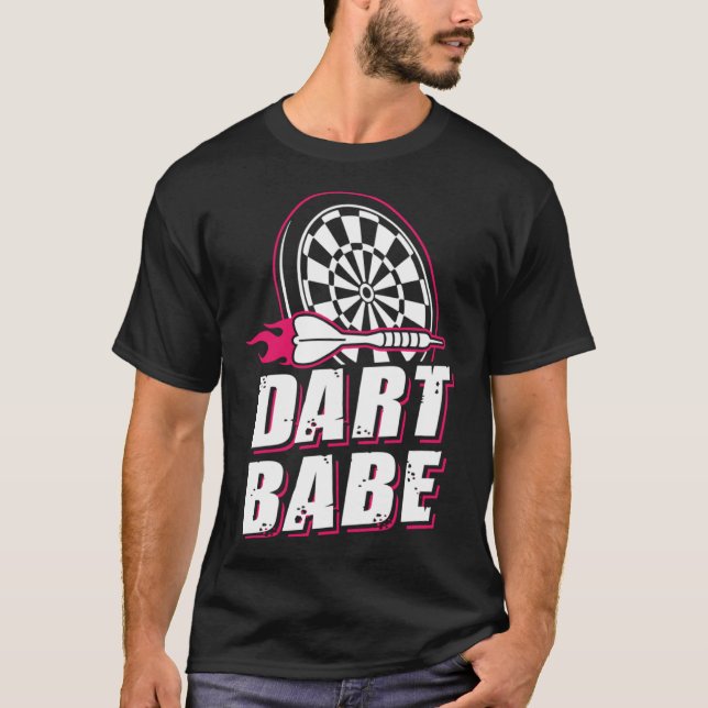 Camiseta Dart Babe Darts Player Darts Damas Mulheres Garota (Frente)