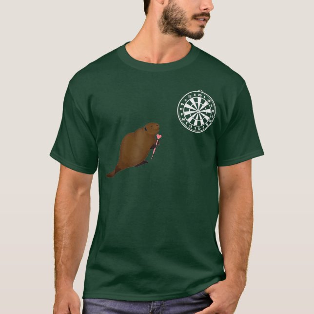 Camiseta Dart Beavers Darts Nutria Bullseye (Frente)