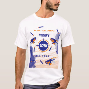 Camiseta Dart Gun Batalha War Boys Festa de aniversário Pai