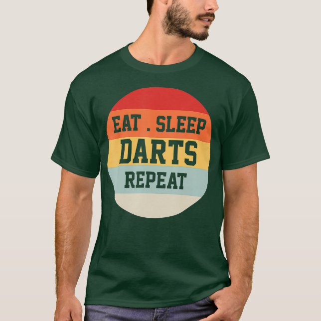 Camiseta Dart Player Retro Engraçado Presente (Frente)