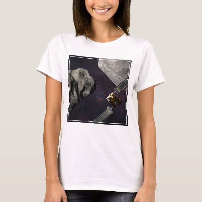 Camiseta Dart Spacecraft E Liciacube Antes Do Impacto (Frente)