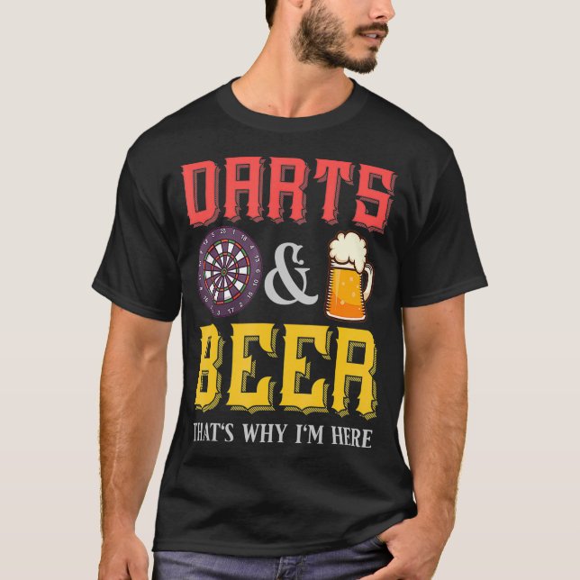 Camiseta Dart Team Beer Gift Engraçado Dart Player (Frente)