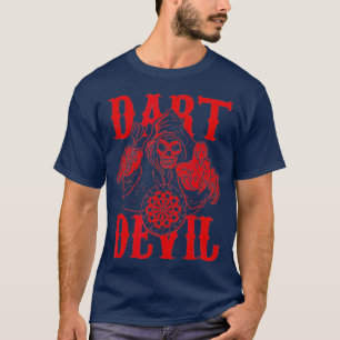 Camiseta Dart Throwing Pub Games Dark Thrower Dart Devil