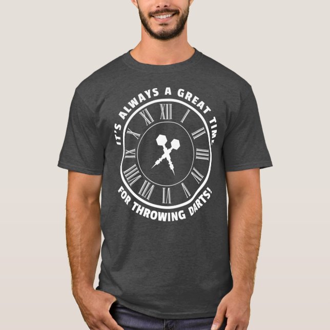 Camiseta Dart Throwing Say - Entusiastas do Dartboard (Frente)