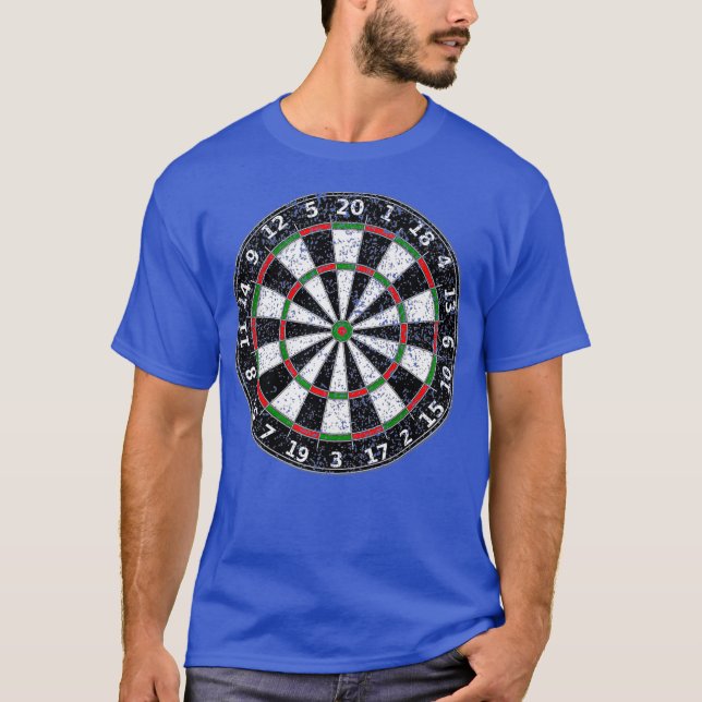 Camiseta Dartboard Bullseye Target Dart Board Vintage (Frente)