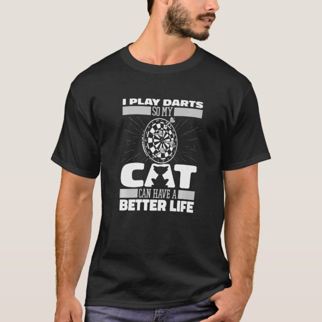 Camiseta Dartboard Dark Cat Arrow (Frente)