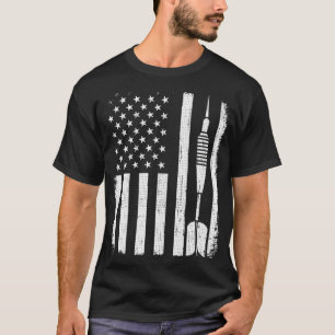 Camiseta Darts American Flag Darny Darts Gift Para Homens