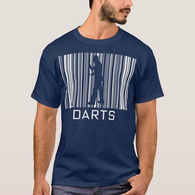 Camiseta Darts Barcode Hobby e Esporte Ideia de Oferta (Frente)