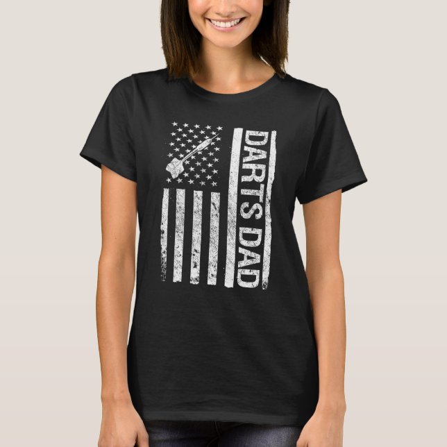 Camiseta Darts Dad USA American Flag (Frente)