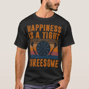 Camiseta Darts Engraçado Felicidade é um Clube de Trio Aper