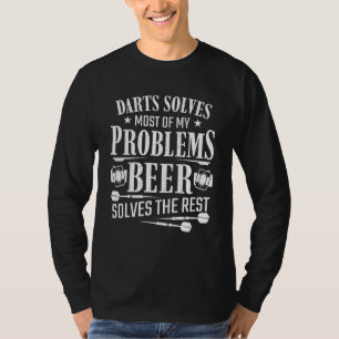 Camiseta Darts Resolve Meus Problemas Homens Beer Dartboard