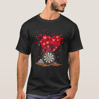 Camiseta Darts Sports Lover Heart Shape Darts Valentine's D