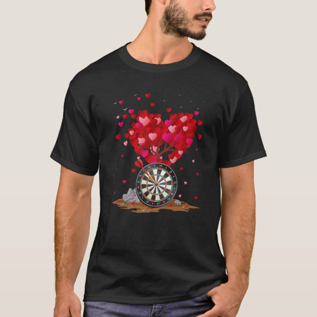 Camiseta Darts Sports Lover Heart Shape Darts Valentine's D (Frente)