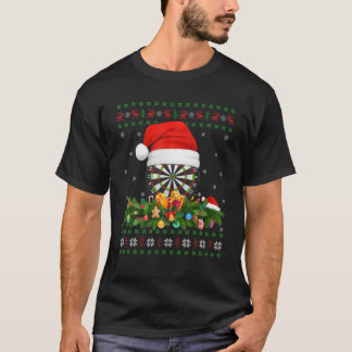 Camiseta Darts Sports Lover Xmas Santa Hat Darts Chris Feio