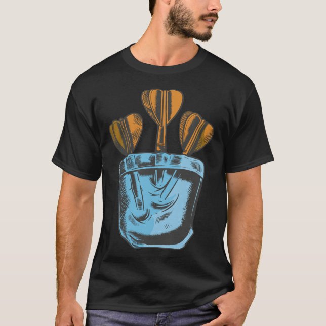 Camiseta Darts Throwing Arrows Player for Old Man Who Play  (Frente)