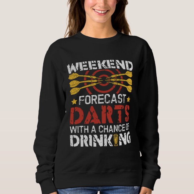 Camiseta Darts With A Chance OF Drinking  Dartboard Dart Pl (Frente)
