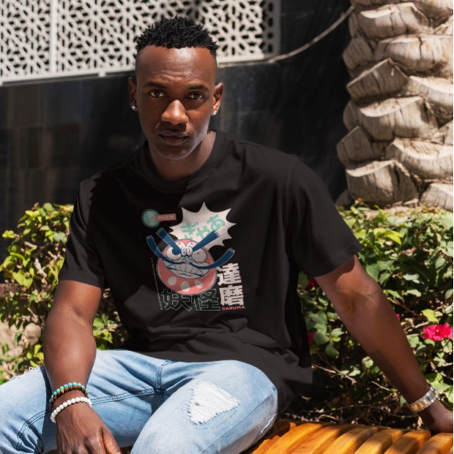 Camiseta Daruma Japonês Yokai (Criador carregado)