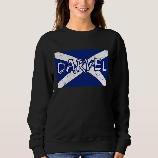 Camiseta Darvel Ayrshire Scotland UK Scottish flag Saltire  (Frente)
