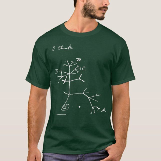 Camiseta Darwin árvore da ciência da evolução da vida (Frente)