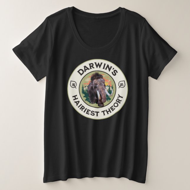 Camiseta Darwin’s Teoria Mais Peluda Mamute Lanudo  (Frente do Design)