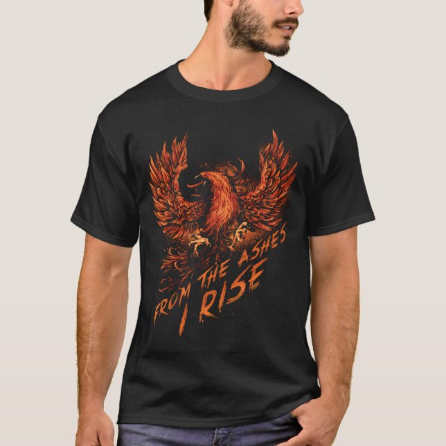 Camiseta Das Ashes, Eu Levanto Fênix Motivacional (Frente)