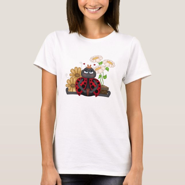 Camiseta das damas Ladybug (Frente)