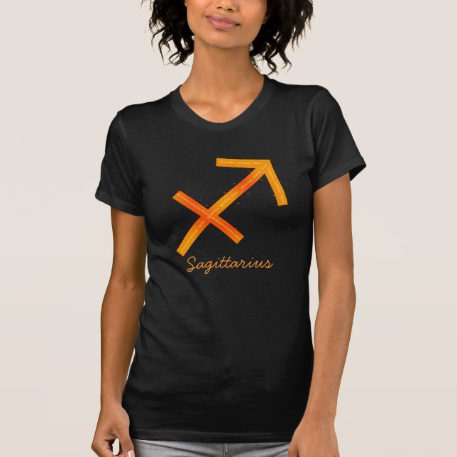 Camiseta das Damas Sagitárias - Preto (Frente)