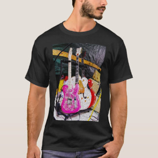 Camiseta das guitarra do vintage