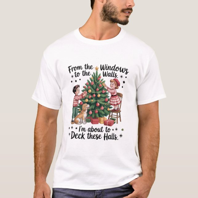 Camiseta Das Janelas às Paredes Estou Prestes a Decorar (Frente)
