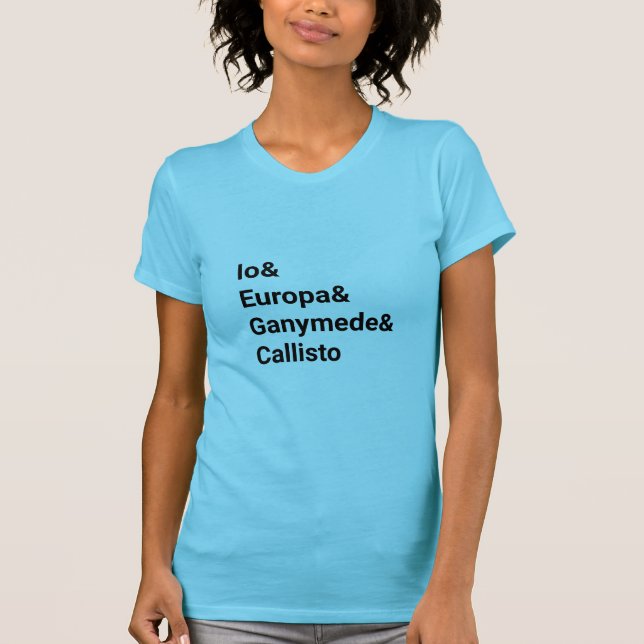 Camiseta das luas de Júpiter (Frente)