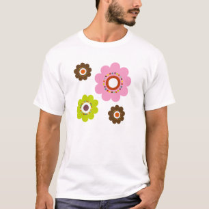Camiseta das meninas de flower power