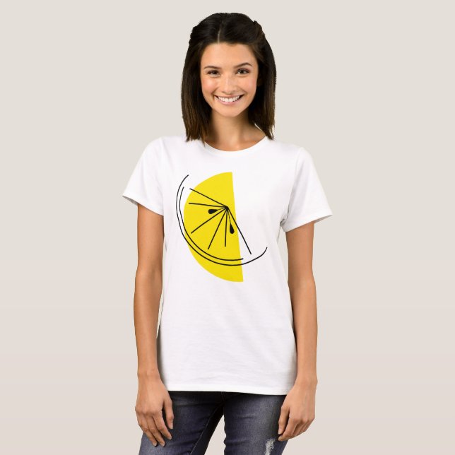 Camiseta das Mulheres de Limão Citrus (Frente Completa)