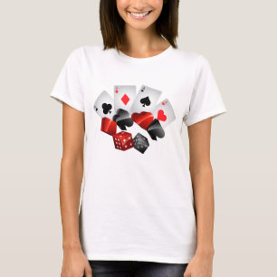 Camiseta das mulheres do jogo Cute Casino