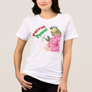 Camiseta das Mulheres do Poder do Papagaio com Pap