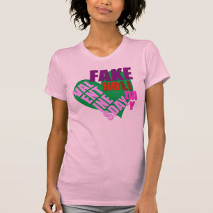 Camiseta Das mulheres falsificadas do feriado do dia dos